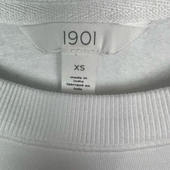 1901 Sweatshirt White New Years Glitter Pop Clink Fizz Silver Gold Bronze XS - Picture 8 of 10
